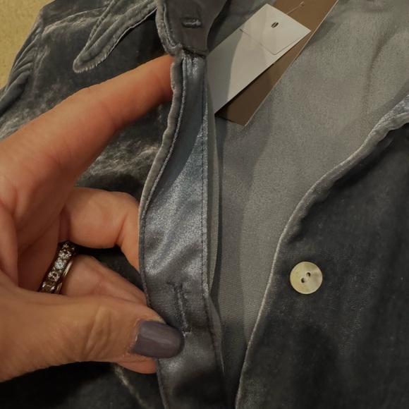 NWT J Jill Velvet Button Down Shirt - Picture 8 of 8